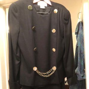 Michelle Stuart Black Blazer/Skirt Set Size 8